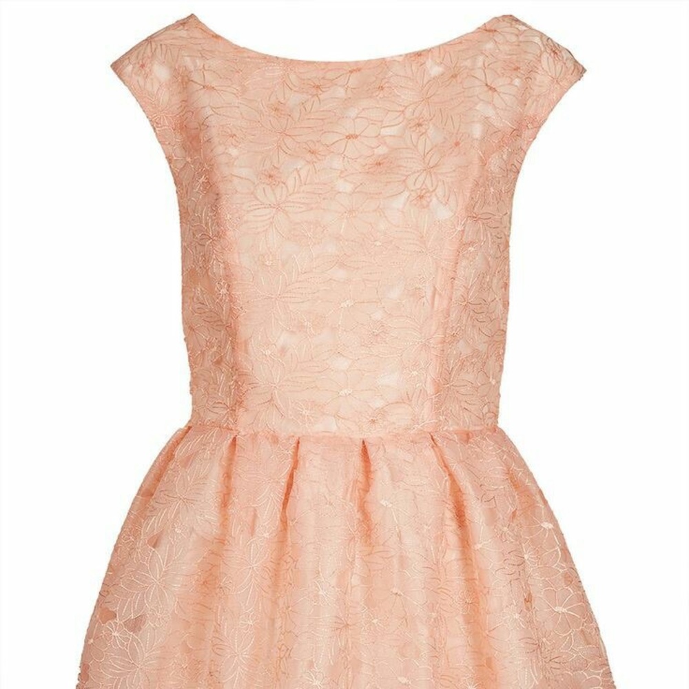 Topshop pink embroidered dress